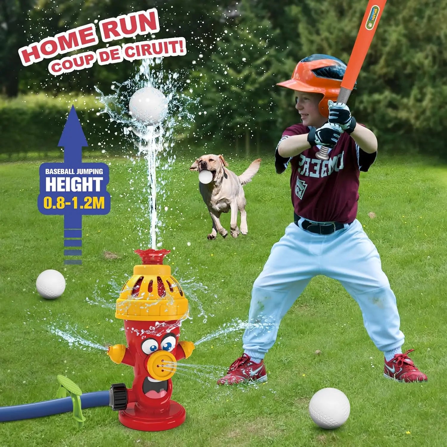 Water Spray Toy Hydrant Sprinkler Outdoor Backyard Garden Water Toys Summer Yard Cartoon Splash Sprinkler Baby Bath Toy for Kids